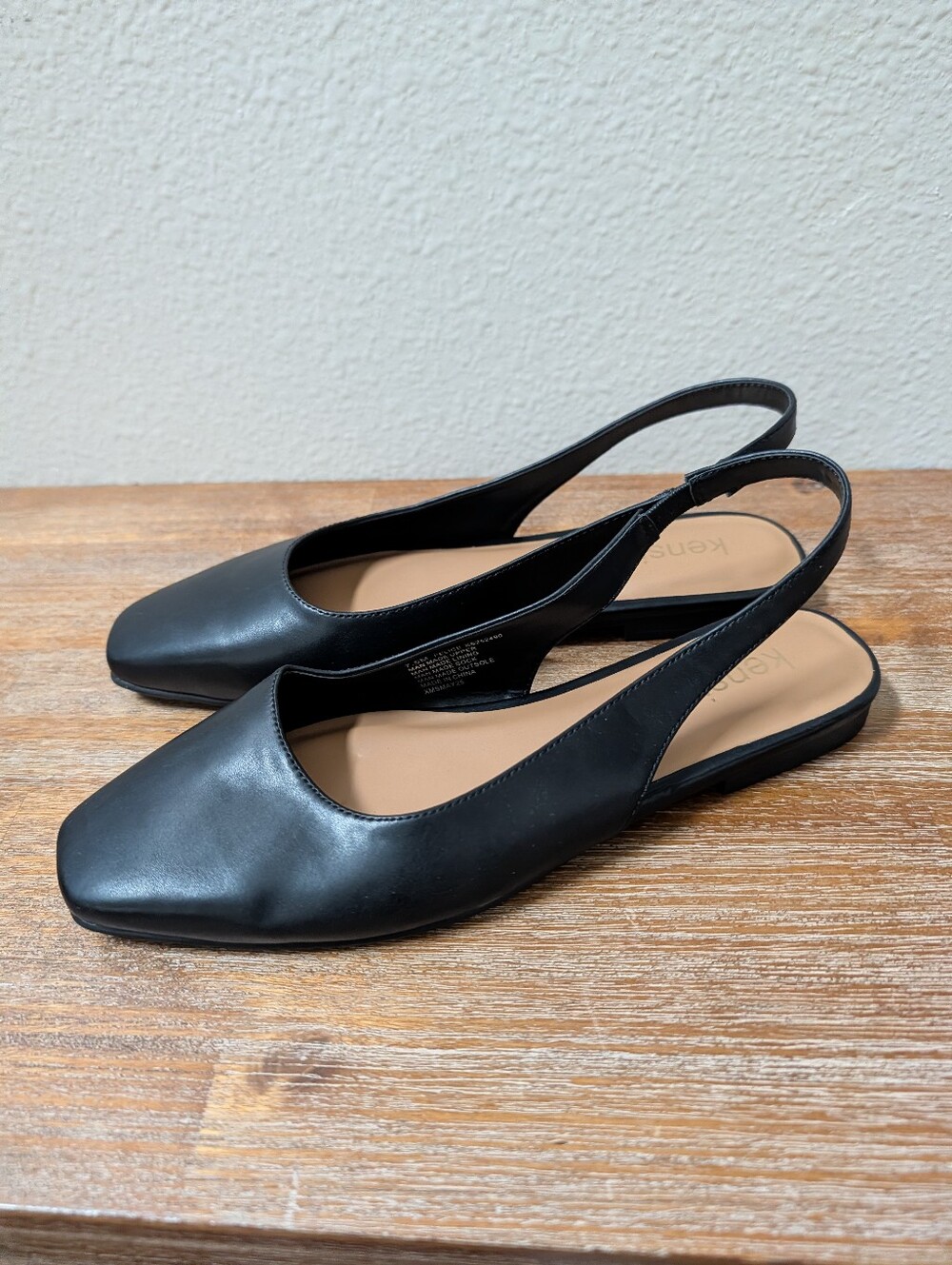 NWOT Kensie Felice Slingback Flat - Black, 7.5